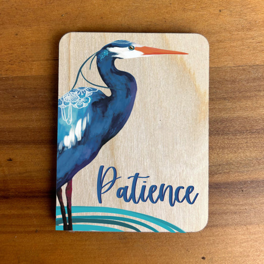 Gratitude Magnet - Patience uv print on wooden magnet
