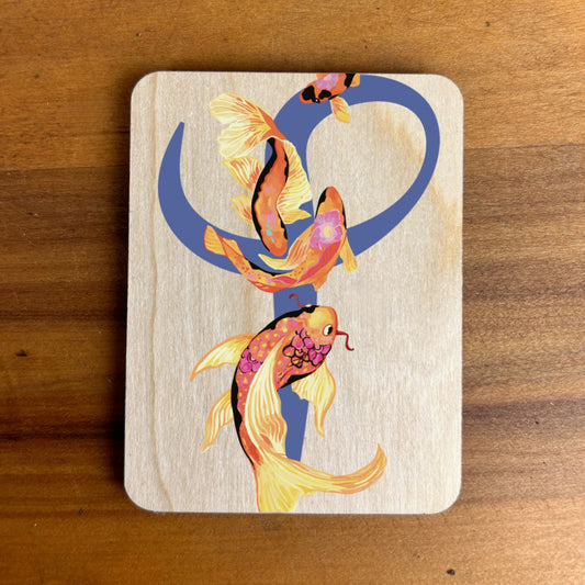 Gratitude Magnet - Phi uv print on wooden magnet
