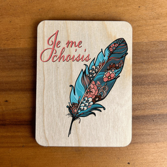 Gratitude Magnet - I choose myself uv print on wooden magnet