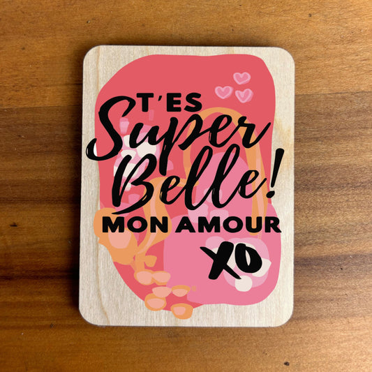 Love Magnet - You are so beautiful, my love uv print on wooden magnet