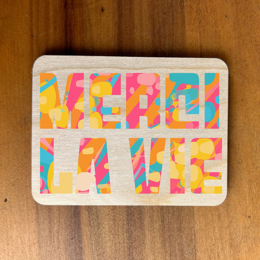 Gratitude Magnet - Thank you life uv print on wooden magnet

