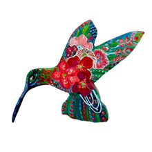 Load image into Gallery viewer, Hand painted hummingbird on cherry wood

